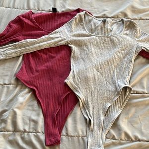 Woman’s Small Long Sleeve Scoop Neck Bodysuits Bundle